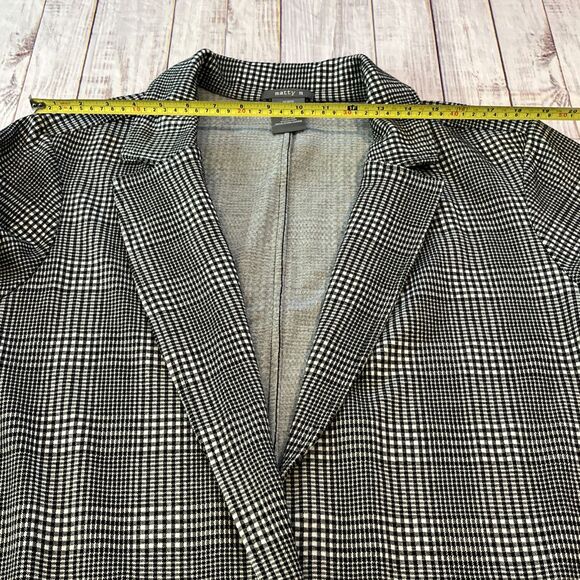 NWOT Marty M Women’s Jacket Plaid Rayon Tweed Color Black and White Size 2X - Picture 4 of 10